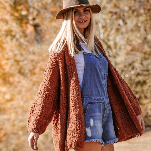 Sweaters - SOLD OUT 93884 Open Knit Cardigan